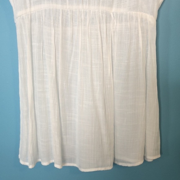 EYELASH COUTURE White Short Sleeve Sheer Bohemian Lace Top Size M - Picture 4 of 11